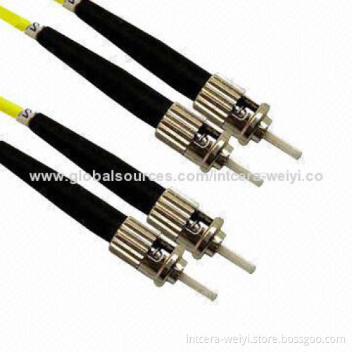 ST/PC-ST/PC SM DX Fiber-optic Patch Cords with Low-IL and High-RL, Cable Meters Optional